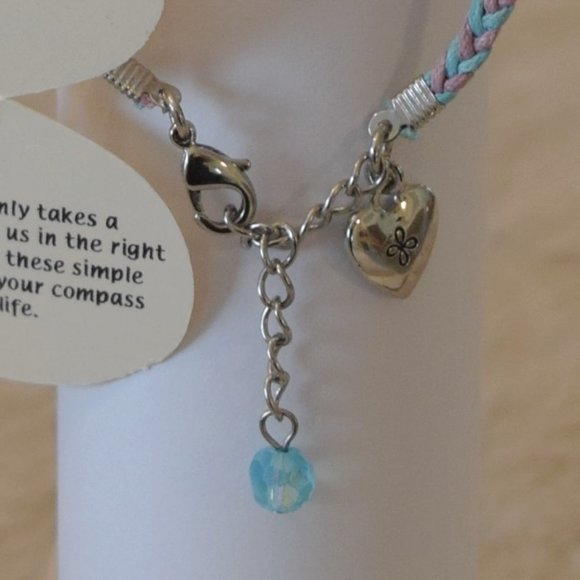 Alexa's Angels Dream Pink & Blue Braided Bracelet - Picture 4 of 4